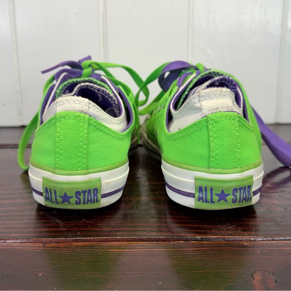 Converse Chuck Taylor All Star Low – Limited Edition Green & Purple - Women’s 7 - Picture 7 of 9
